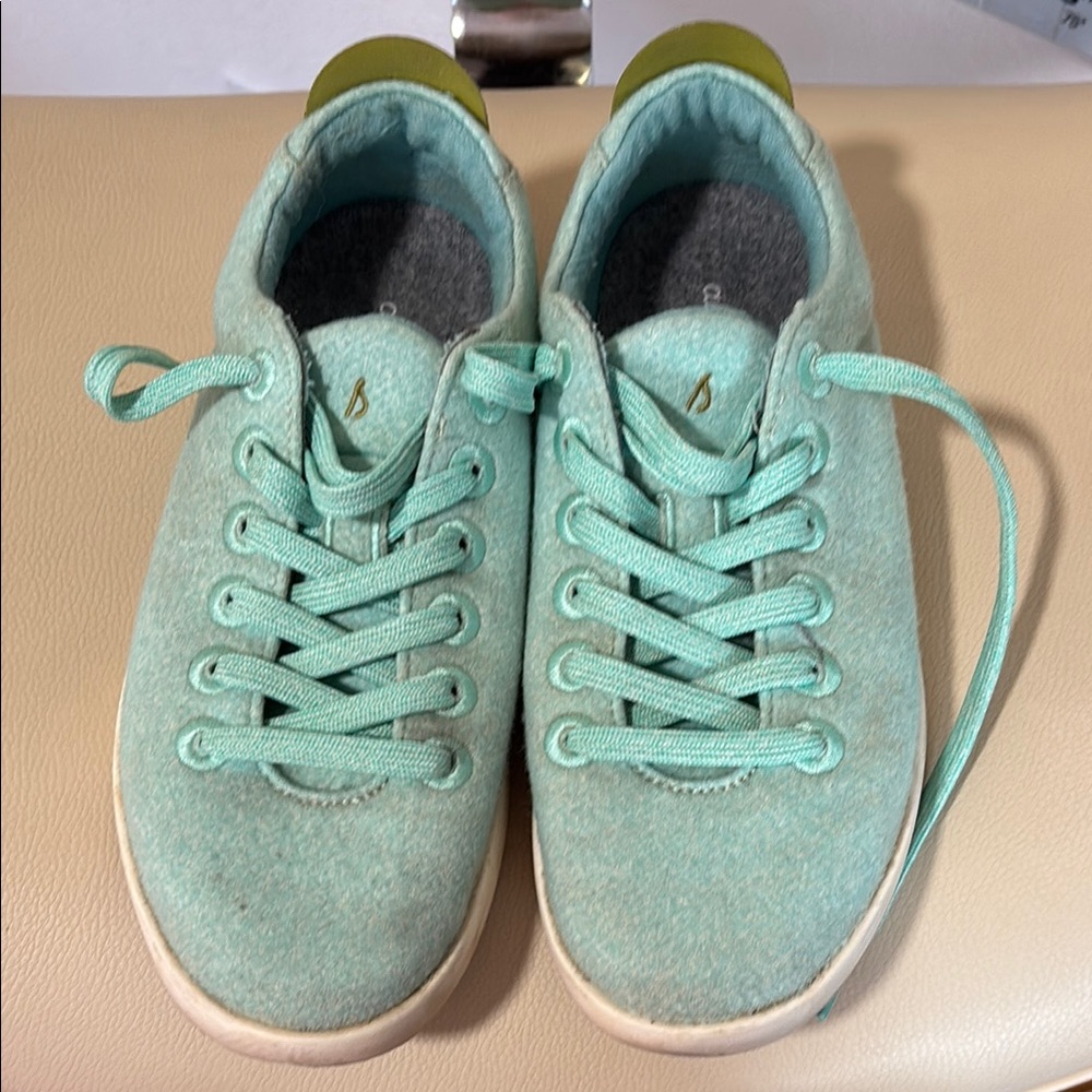 Gently Used Women's Mint Green Allbird wool Sneakers